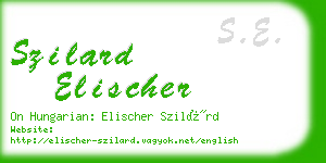 szilard elischer business card